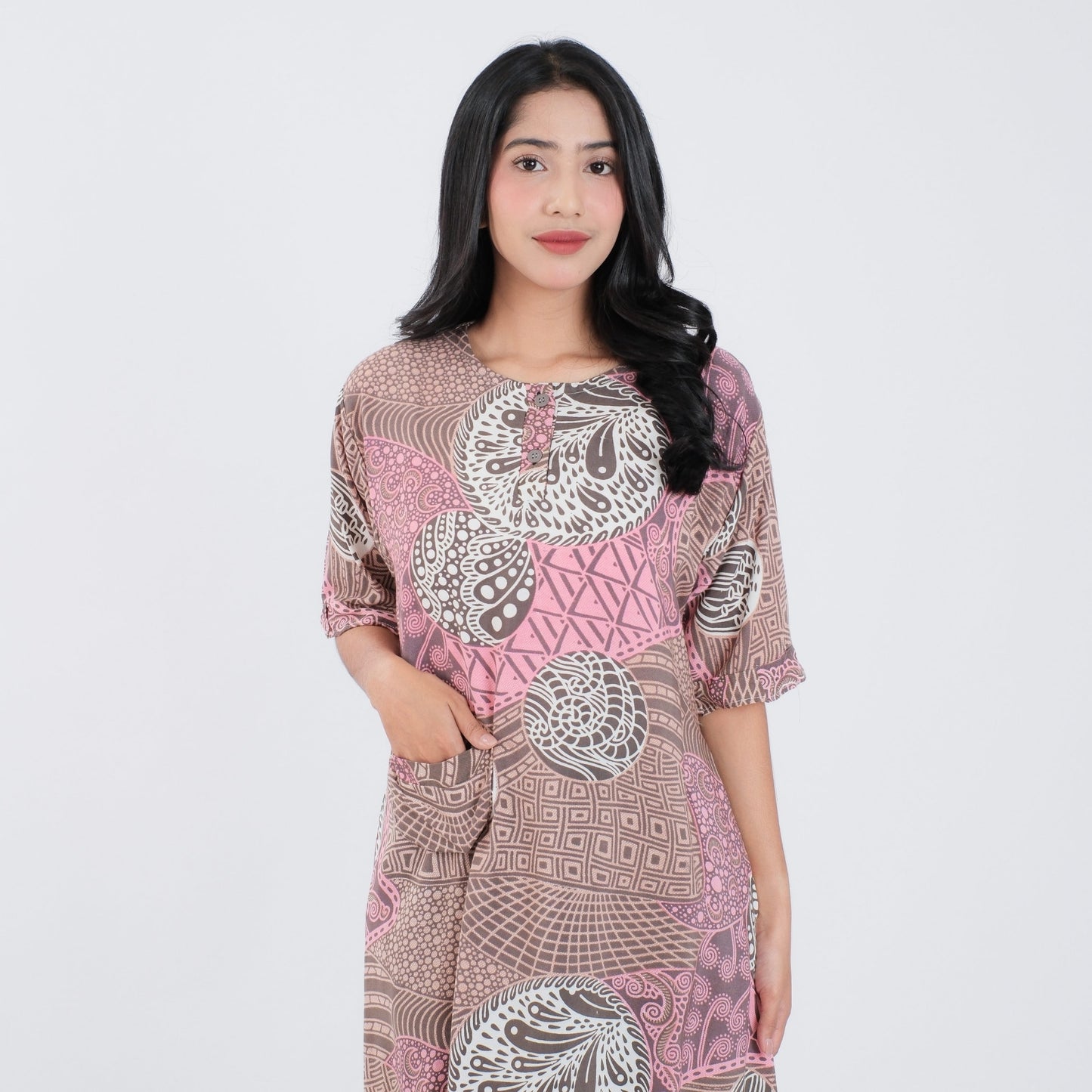 Daster Batik Kancing Rayon Premium - Batik Surya Teja (DKS 16-20)