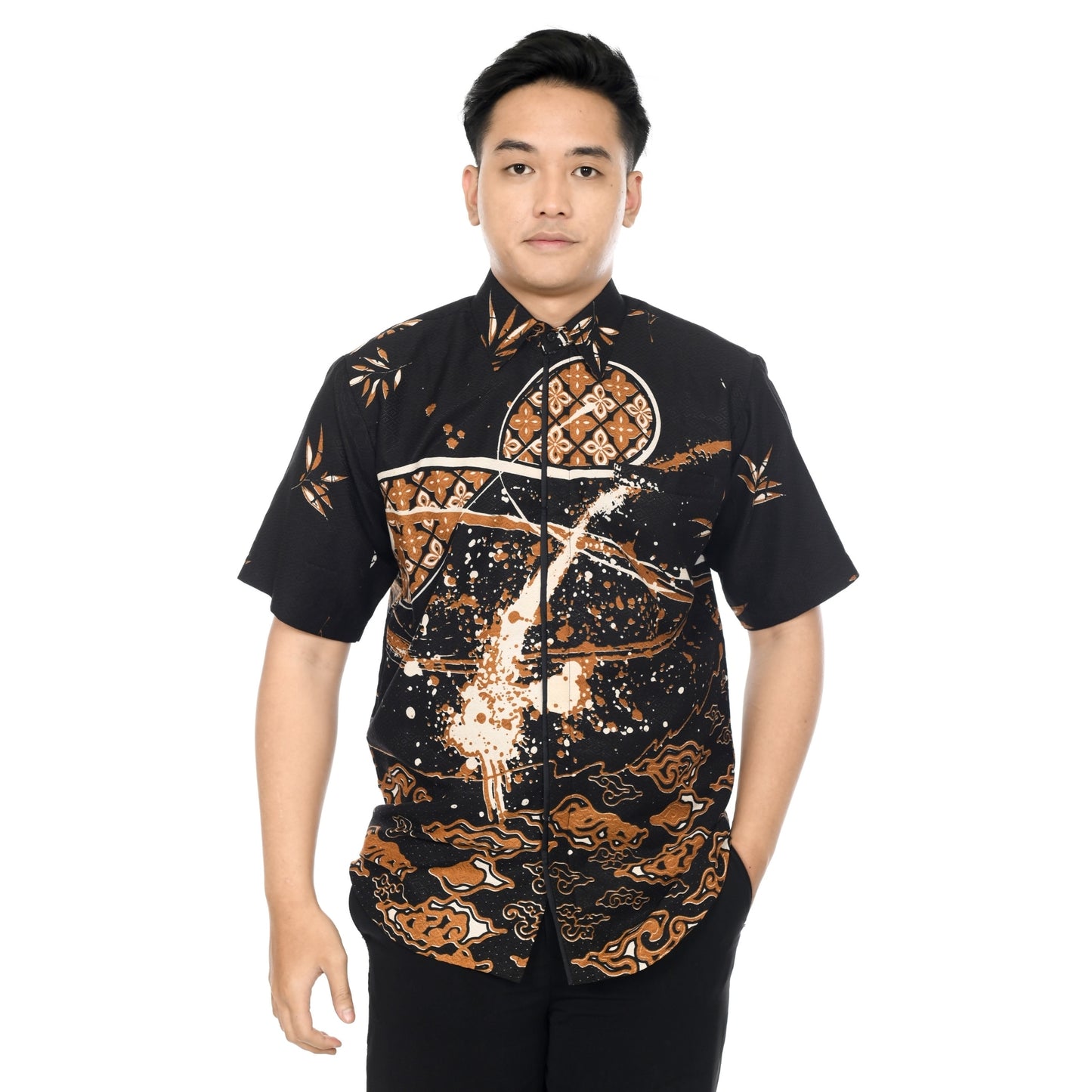 Kemeja Batik Pria Lengan Pendek Dobby Premium Lapis Furing - Batik Surya Teja (KDPE 11-15)