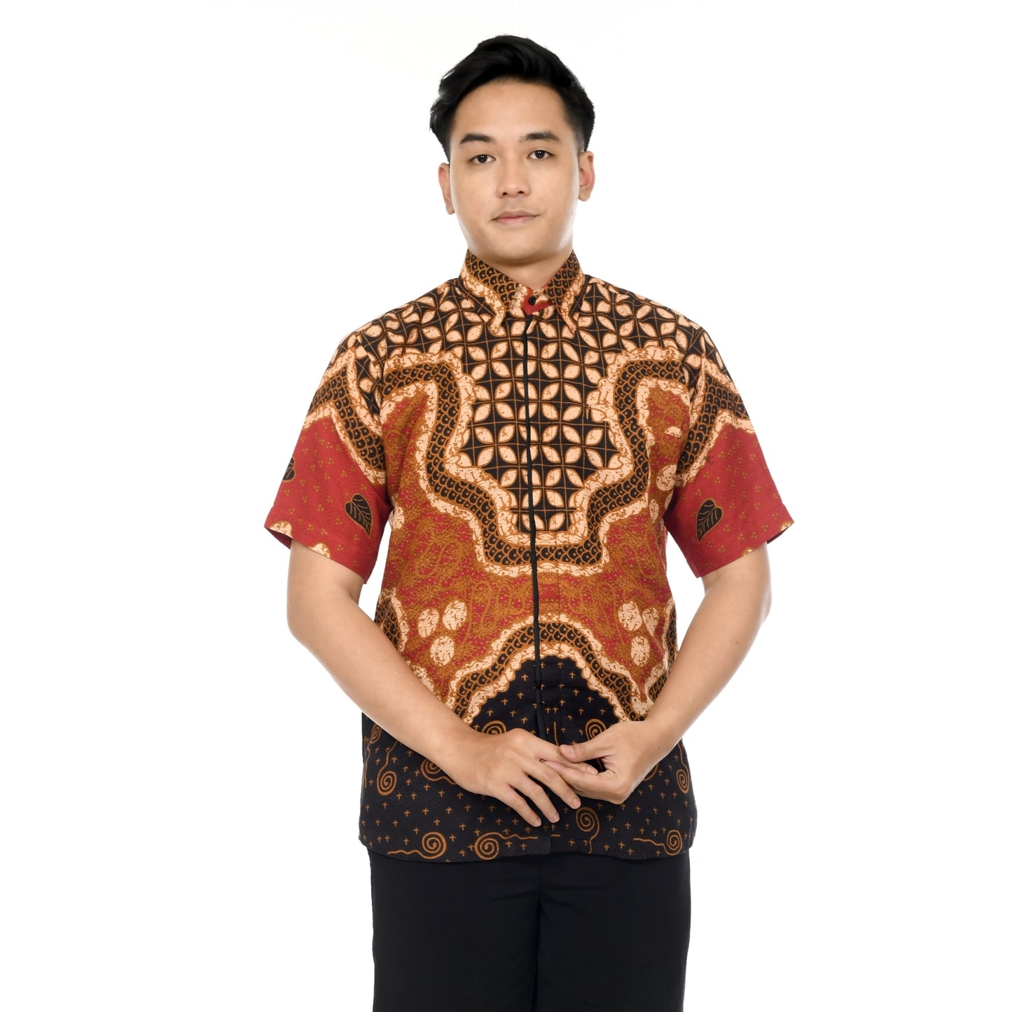 Kemeja Batik Pria Lengan Pendek Dobby Premium Lapis Furing - Batik Surya Teja (KDPE 6-10)