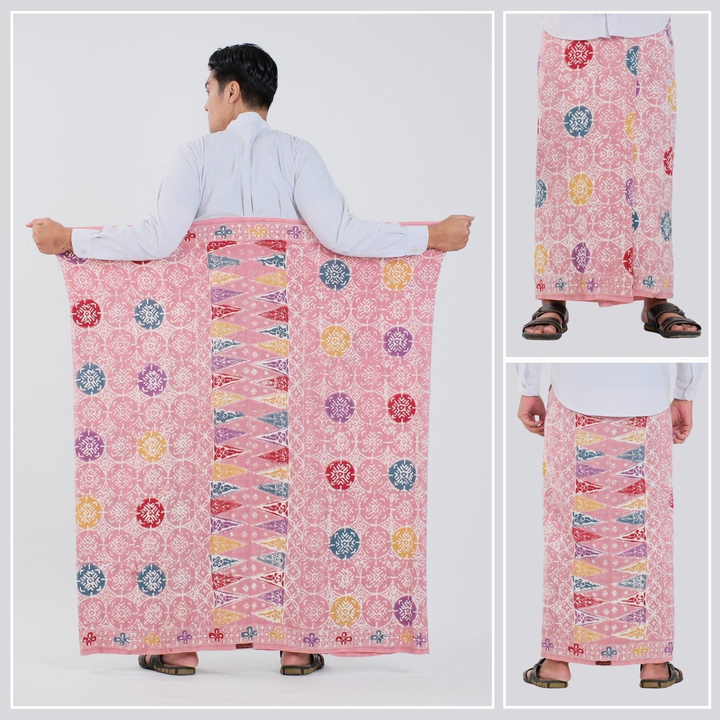 Sarung Batik Cap Baby Pink Colet Rayon Premium - Batik Surya Teja (SPC 1-16)