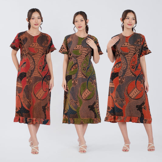 Daster Batik Resleting Rayon Premium - Batik Surya Teja (DL 6-10)