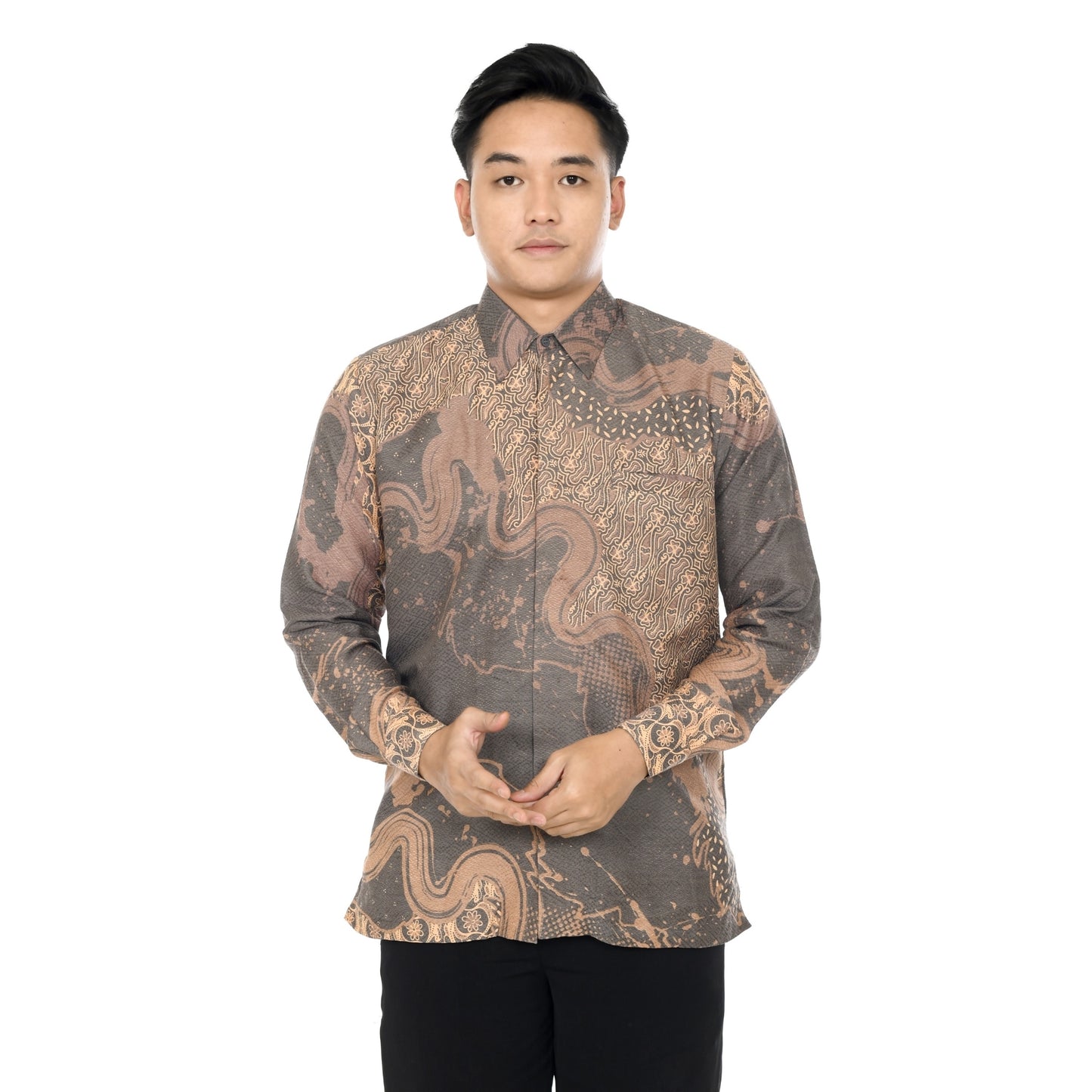 Kemeja Batik Pria Lengan Panjang Dobby Premium Lapis Furing - Batik Surya Teja (KDPA 6-10)