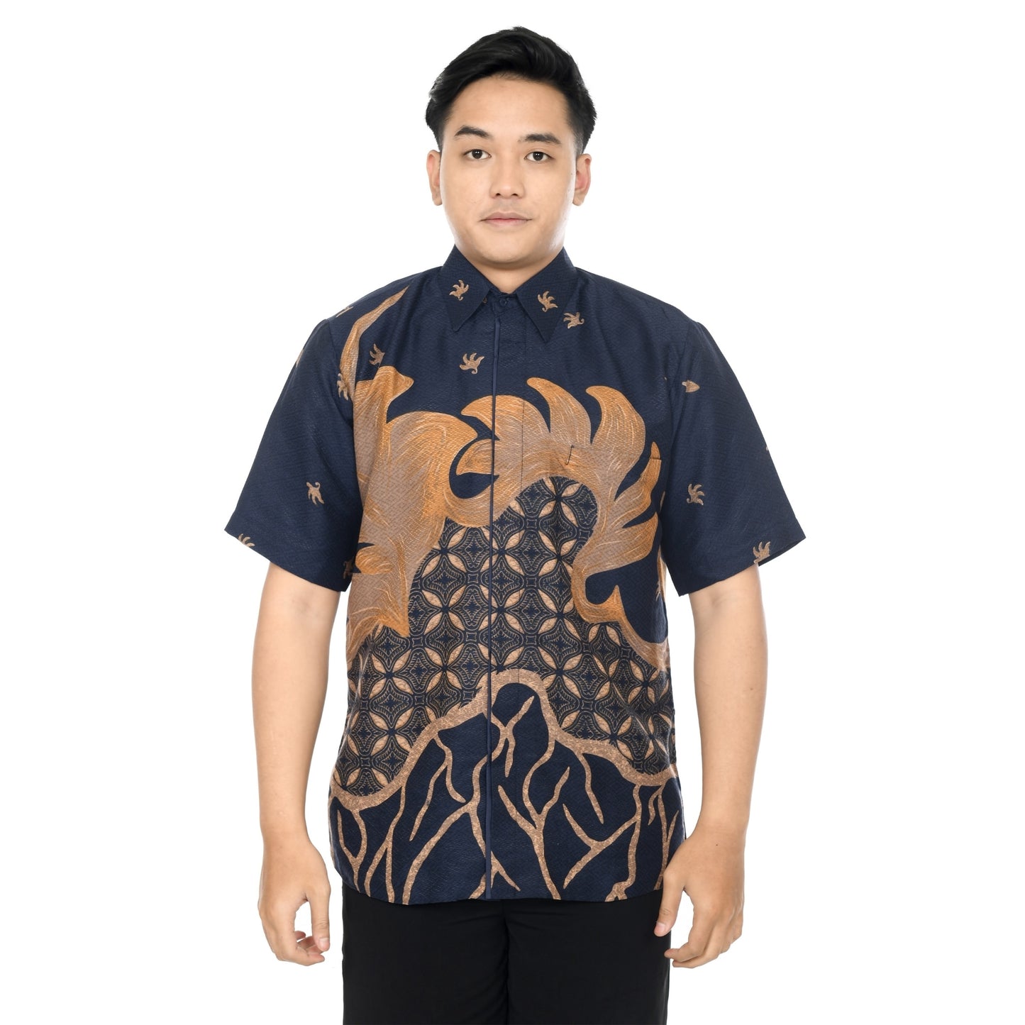 Kemeja Batik Pria Lengan Pendek Dobby Premium Lapis Furing - Batik Surya Teja (KDPE 1-5)