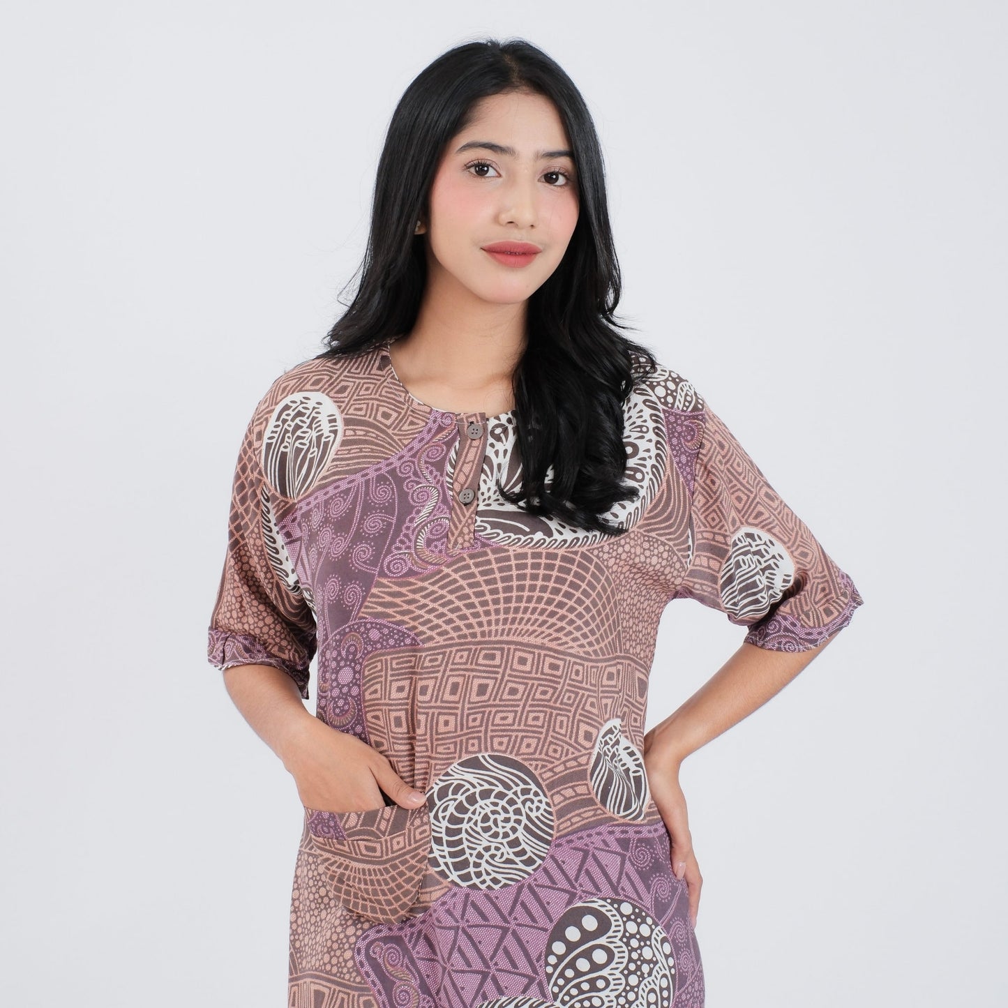 Daster Batik Kancing Rayon Premium - Batik Surya Teja (DKS 16-20)