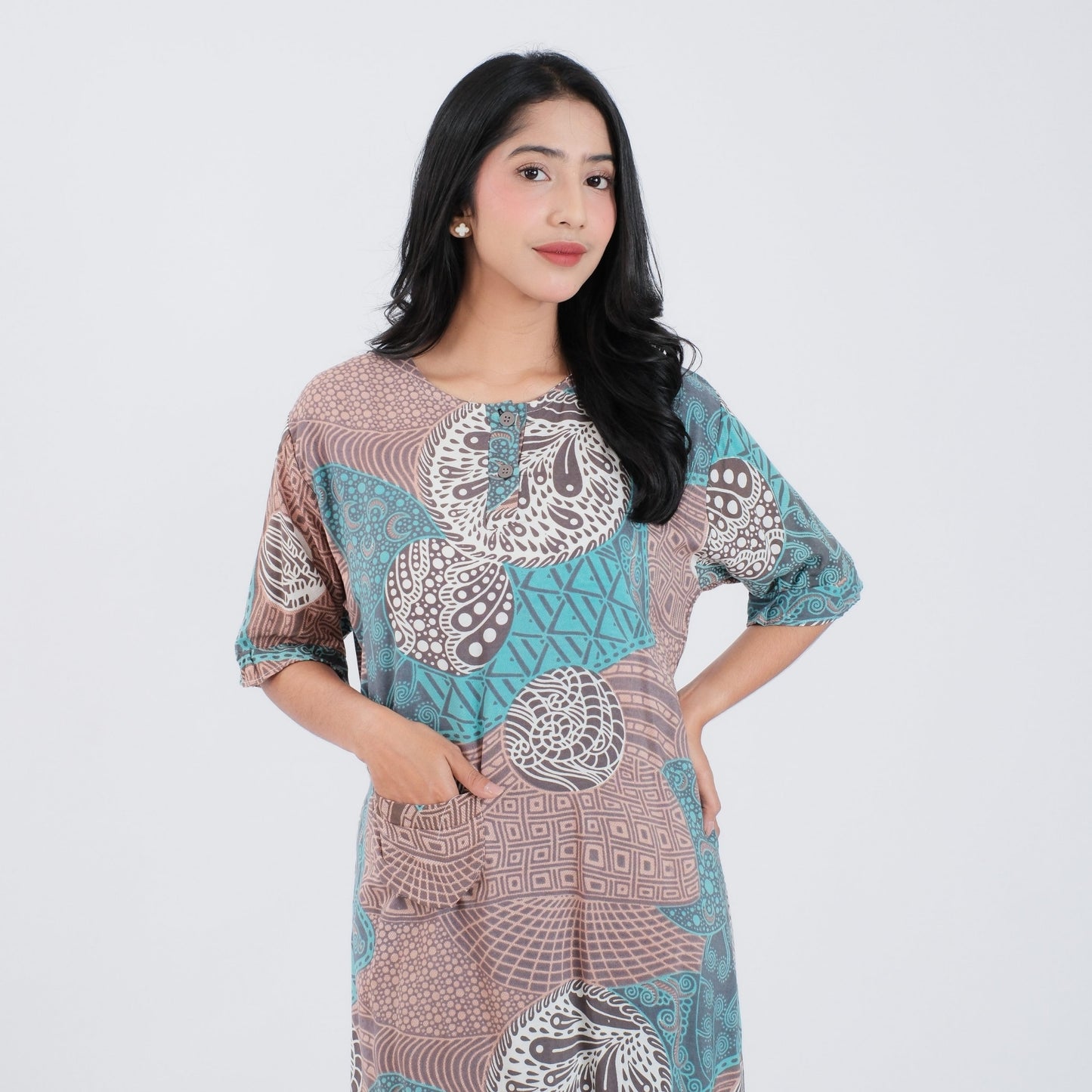 Daster Batik Kancing Rayon Premium - Batik Surya Teja (DKS 16-20)