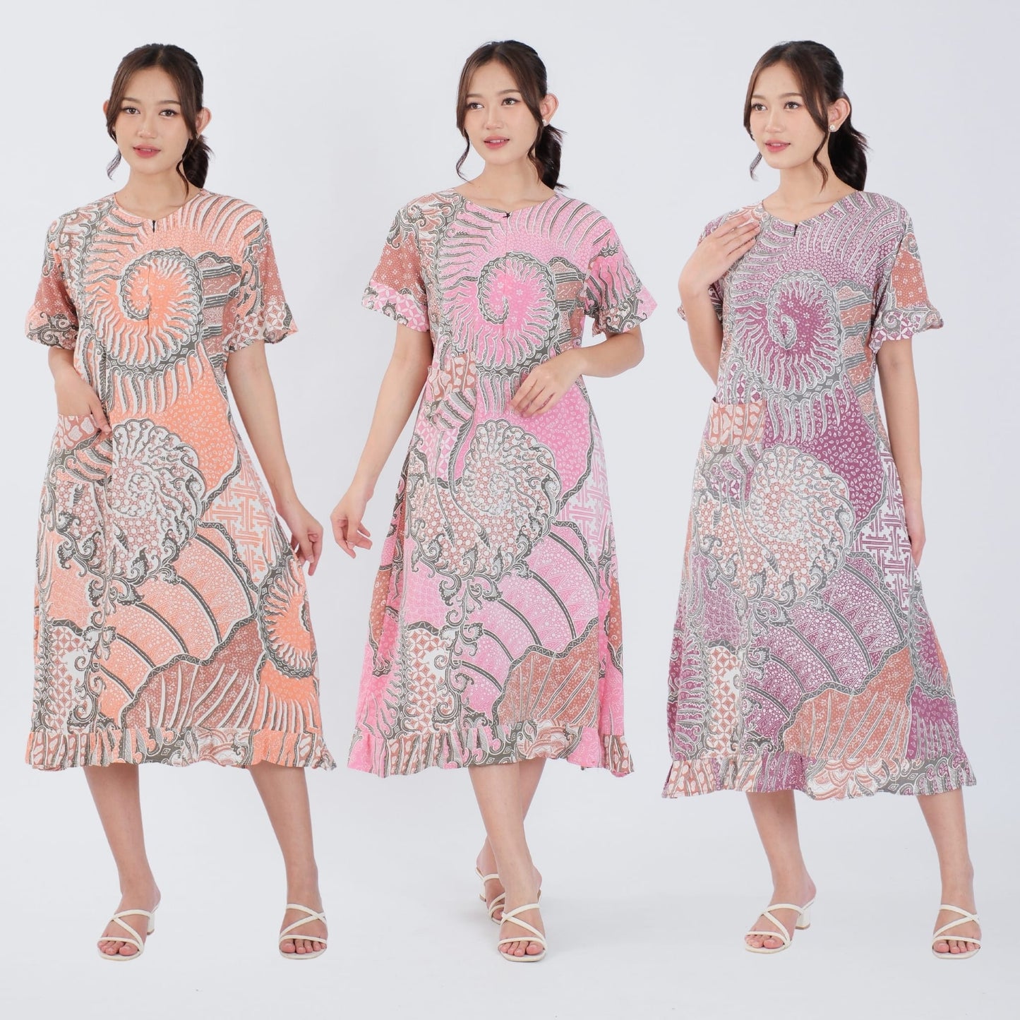Daster Batik Resleting Rayon Premium - Batik Surya Teja (DS 1-5)