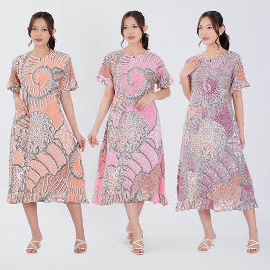 Daster Batik Resleting Rayon Premium - Batik Surya Teja (DS 1-5)