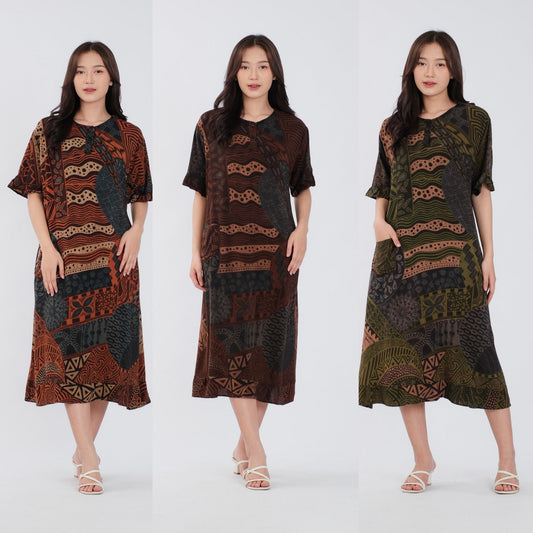 Daster Batik Kancing Rayon Premium - Batik Surya Teja (DKL 11-15)