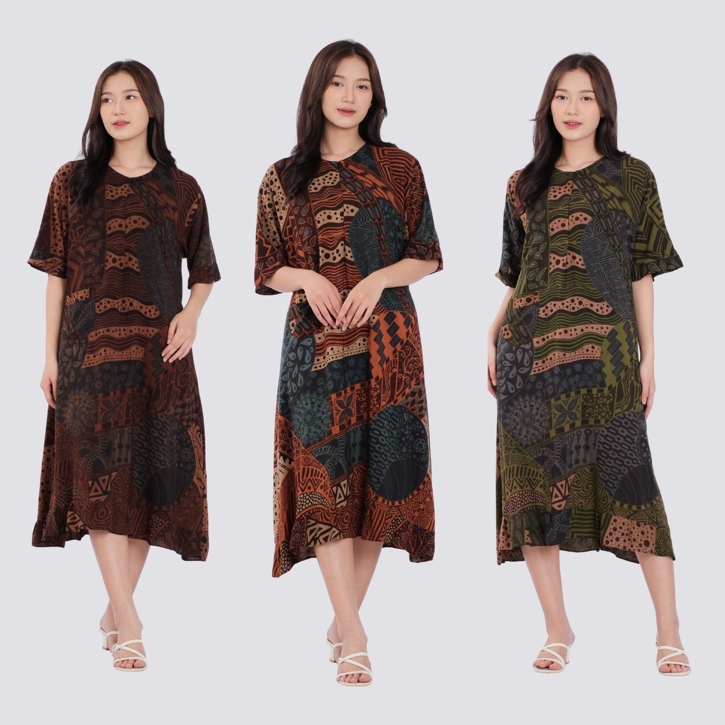 Daster Batik Resleting Rayon Premium - Batik Surya Teja (DL 11-15)