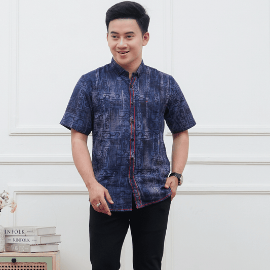 Kemeja Batik Pria Lengan Pendek Katun Premium Slimfit - Batik Surya Teja (KPES 1-6)