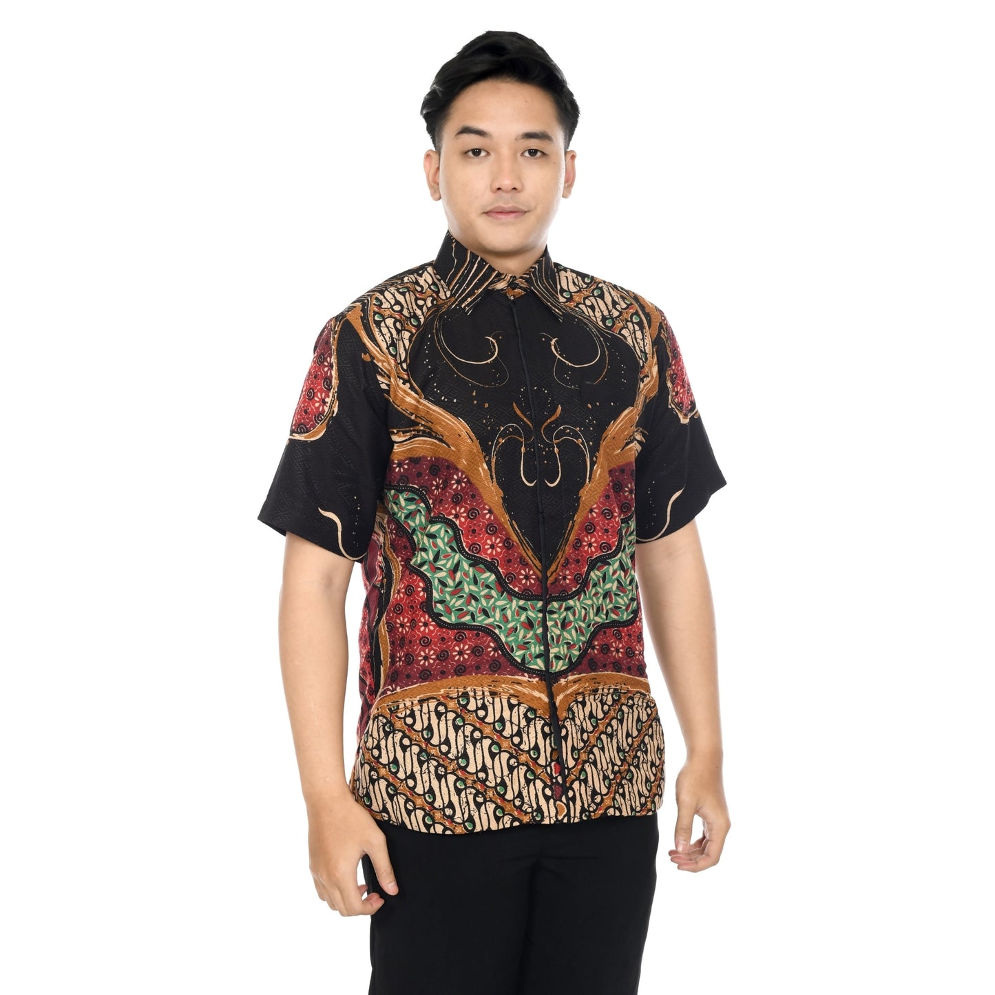 Kemeja Batik Pria Lengan Pendek Dobby Premium Lapis Furing - Batik Surya Teja (KDPE 11-15)