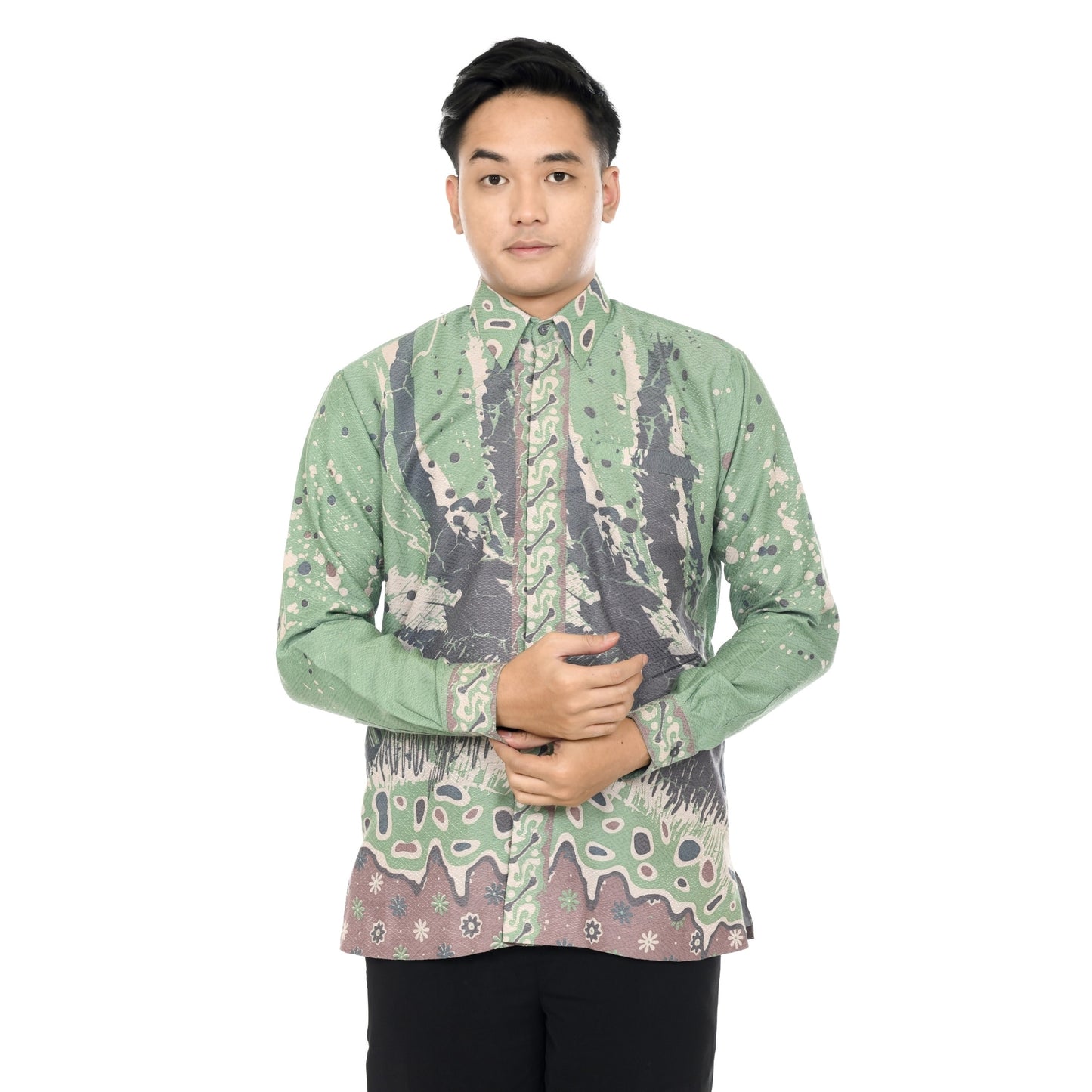 Kemeja Batik Pria Lengan Panjang Dobby Premium Lapis Furing - Batik Surya Teja (KDPA 1-5)