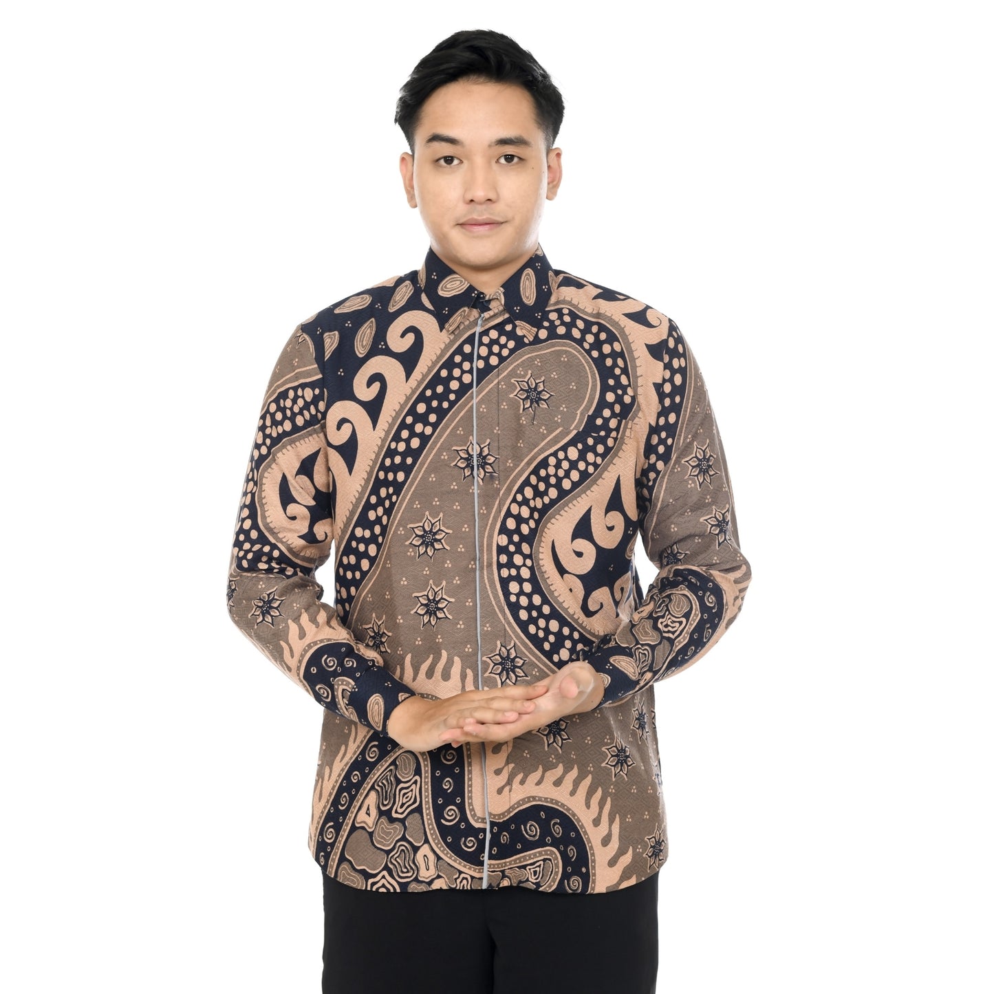 Kemeja Batik Pria Lengan Panjang Dobby Premium Lapis Furing - Batik Surya Teja (KDPA 1-5)