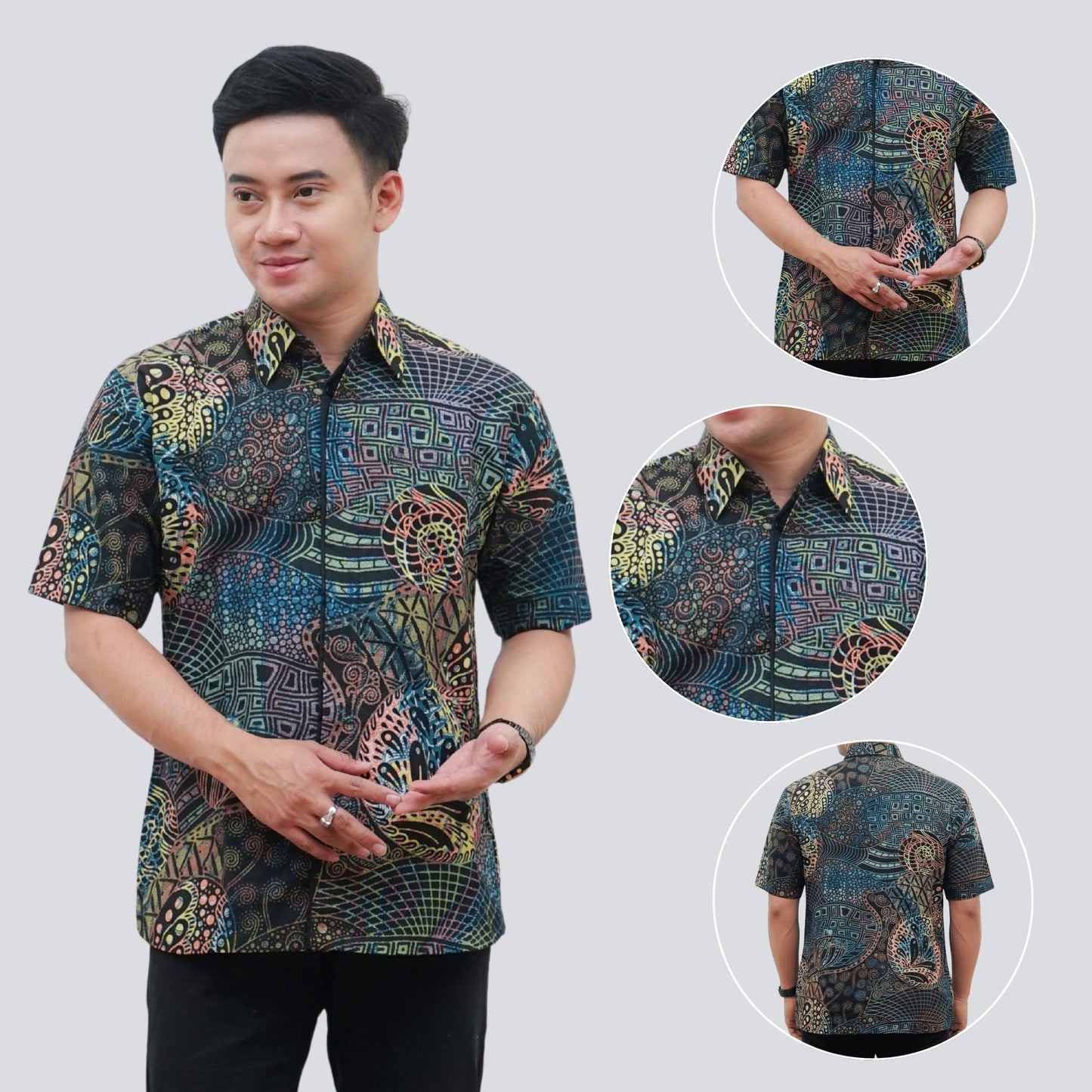 Kemeja Batik Pria Lengan Pendek Katun Premium Lapis Furing - Batik Surya Teja (KPE 1-5)