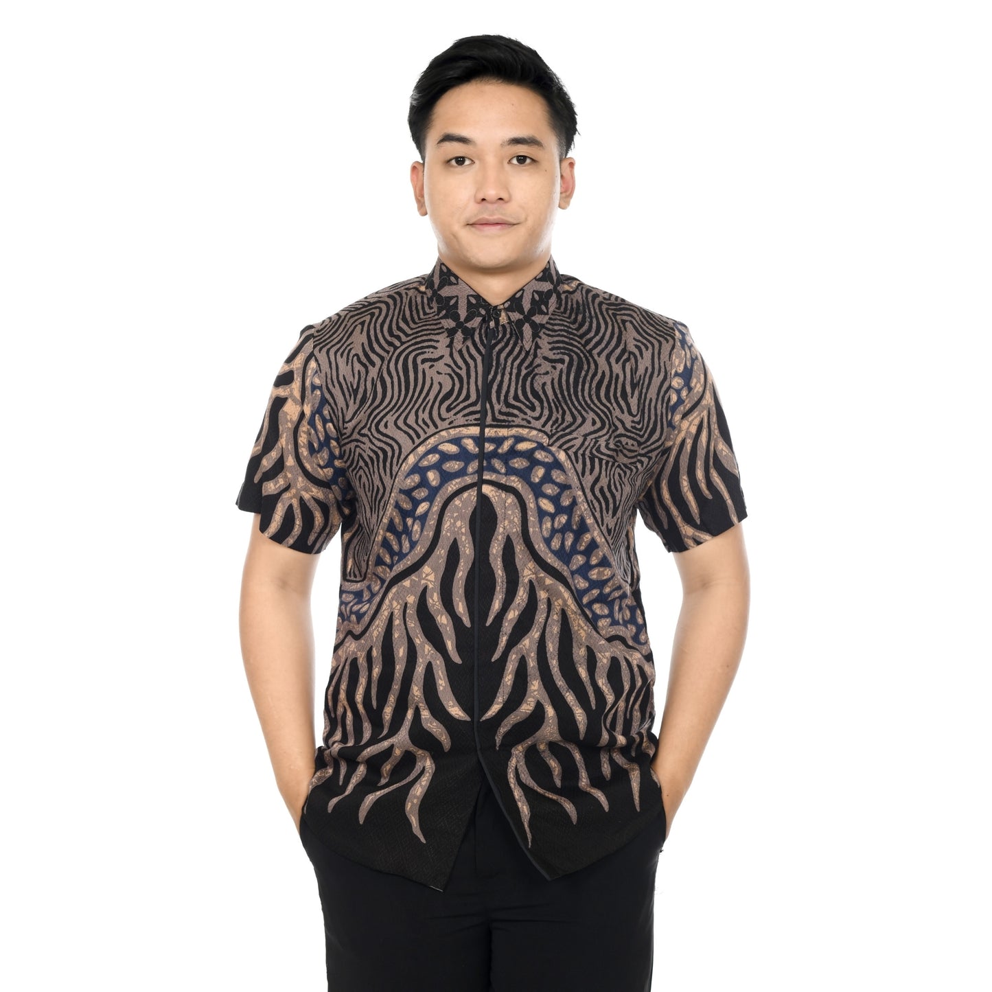 Kemeja Batik Pria Lengan Pendek Dobby Premium Lapis Furing - Batik Surya Teja (KDPE 6-10)