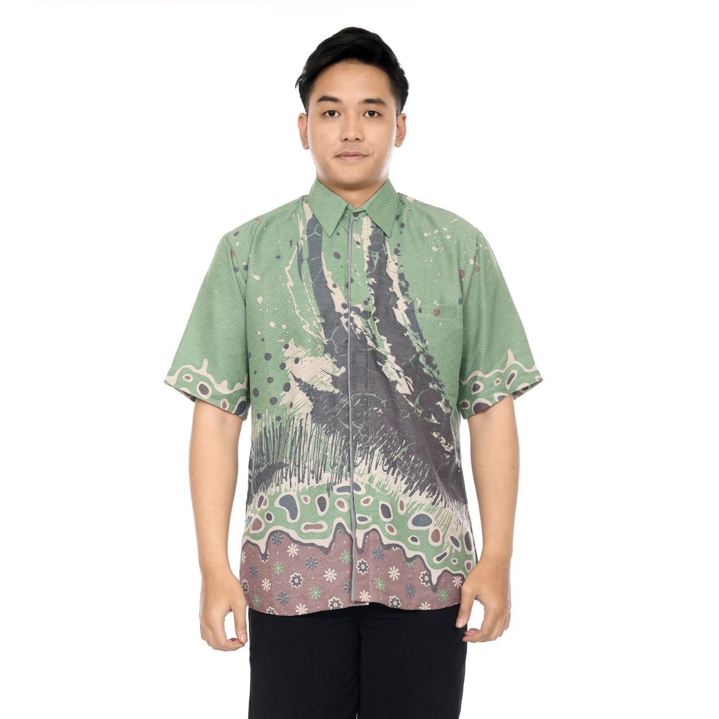 Kemeja Batik Pria Lengan Pendek Dobby Premium Lapis Furing - Batik Surya Teja (KDPE 11-15)