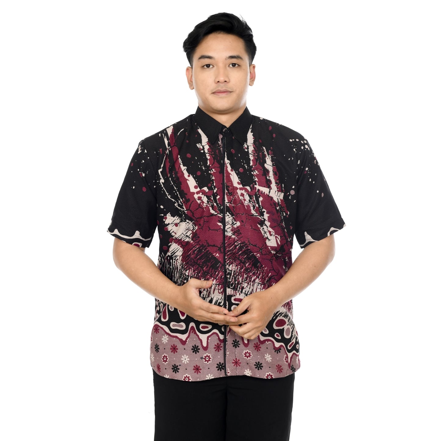 Kemeja Batik Pria Lengan Pendek Dobby Premium Lapis Furing - Batik Surya Teja (KDPE 1-5)