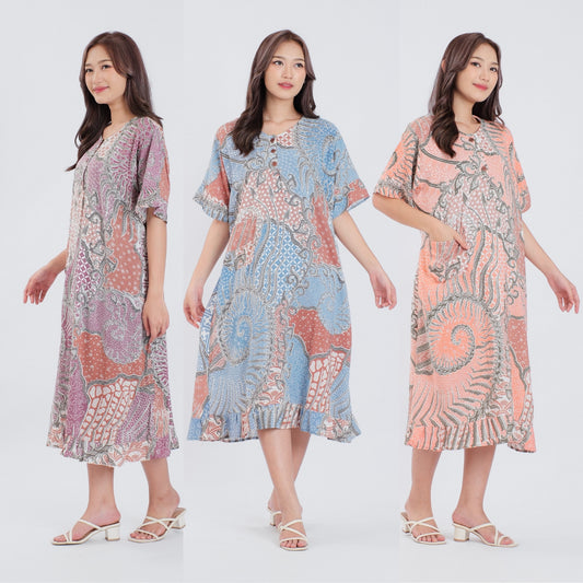 Daster Batik Kancing Rayon Premium - Batik Surya Teja (DKS 6-10)