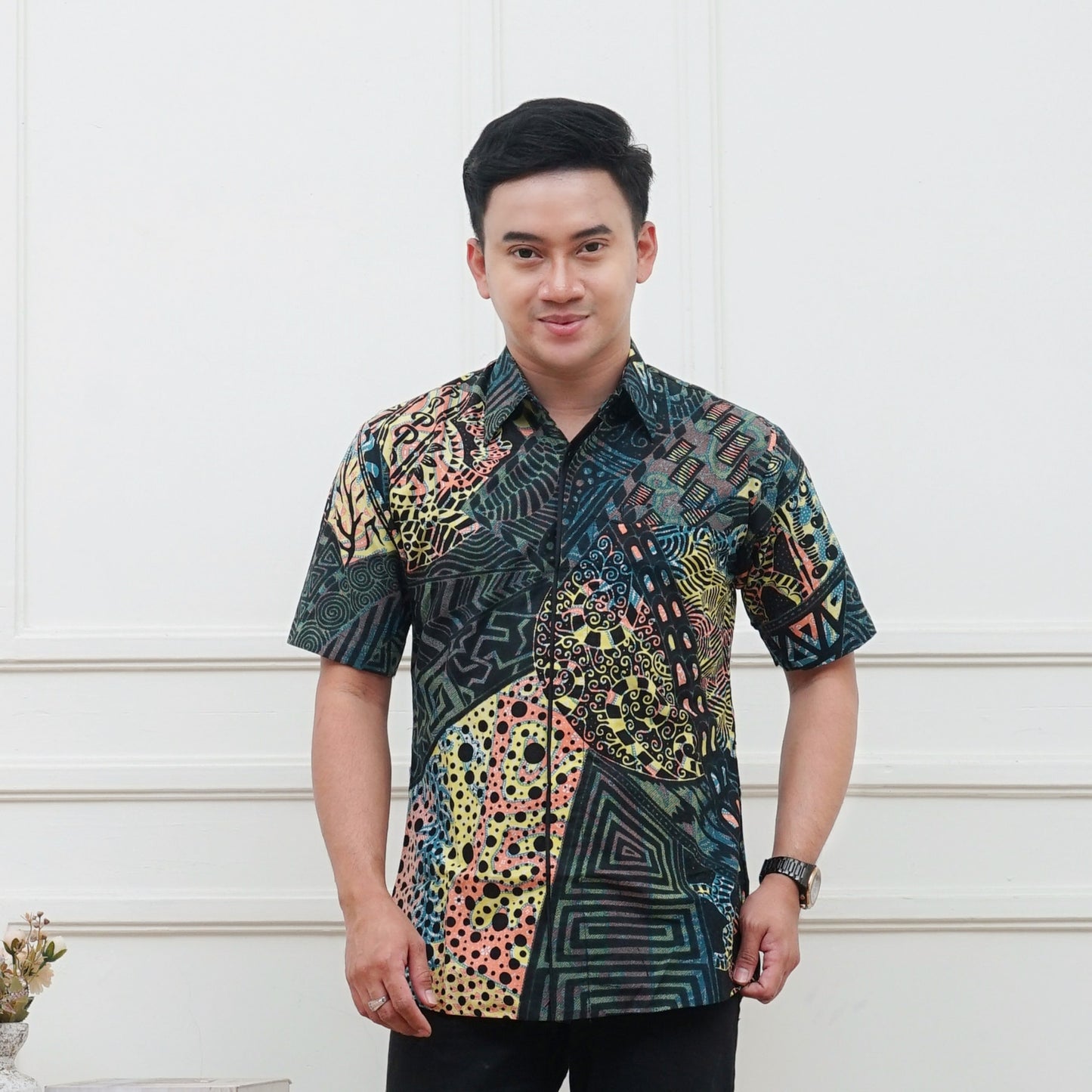 Kemeja Batik Pria Lengan Pendek Katun Premium Lapis Furing - Batik Surya Teja (KPE 1-5)