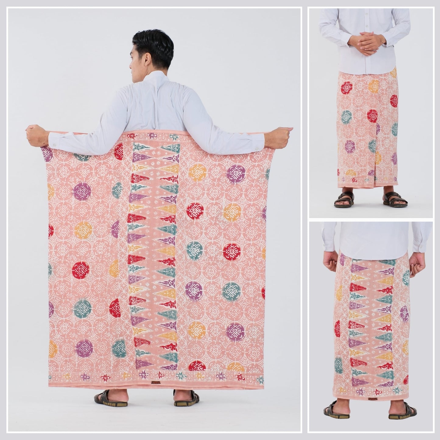 Sarung Batik Cap Peach Colet Rayon Premium - Batik Surya Teja (SPC 2-17)