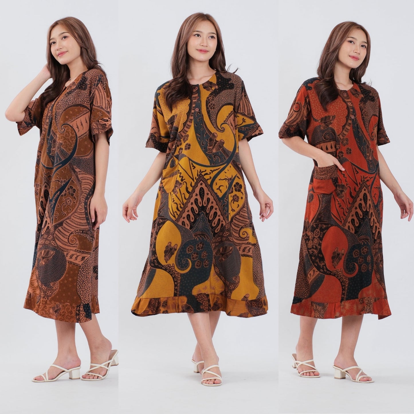 Daster Batik Kancing Rayon Premium - Batik Surya Teja (DKL 6-10)