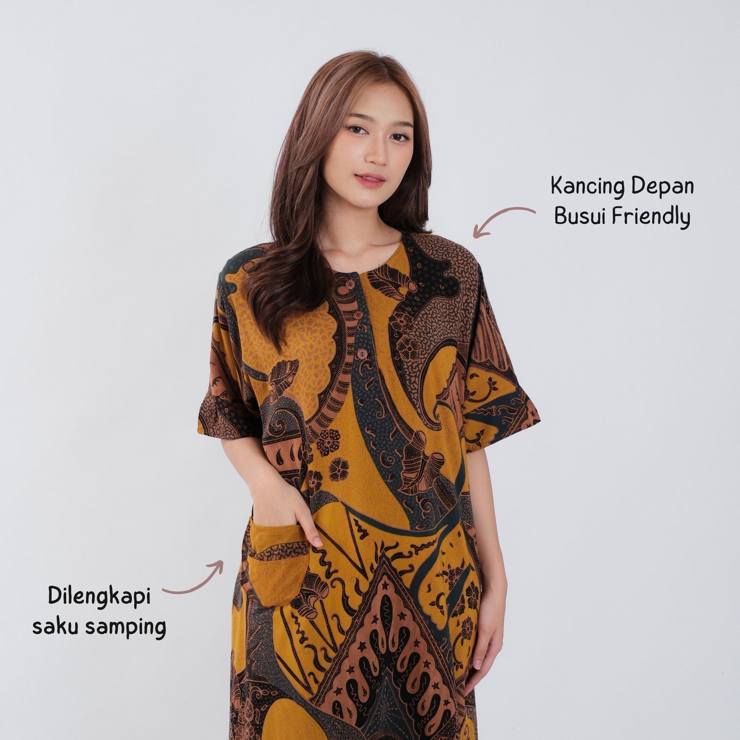 Daster Batik Kancing Rayon Premium - Batik Surya Teja (DKL 6-10)