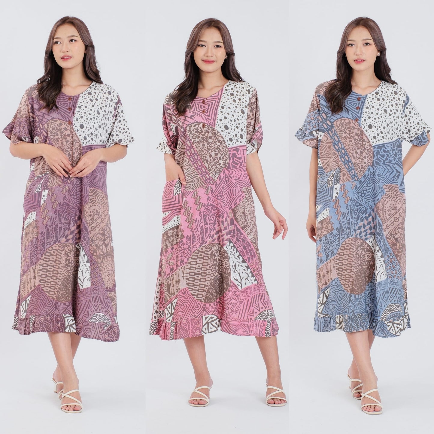 Daster Batik Kancing Rayon Premium - Batik Surya Teja (DKS 1-5)