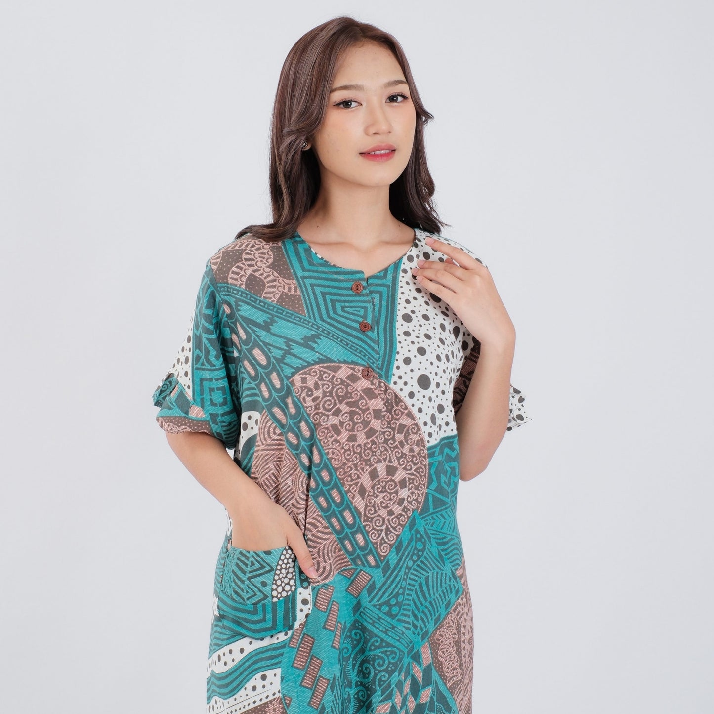 Daster Batik Kancing Rayon Premium - Batik Surya Teja (DKS 1-5)