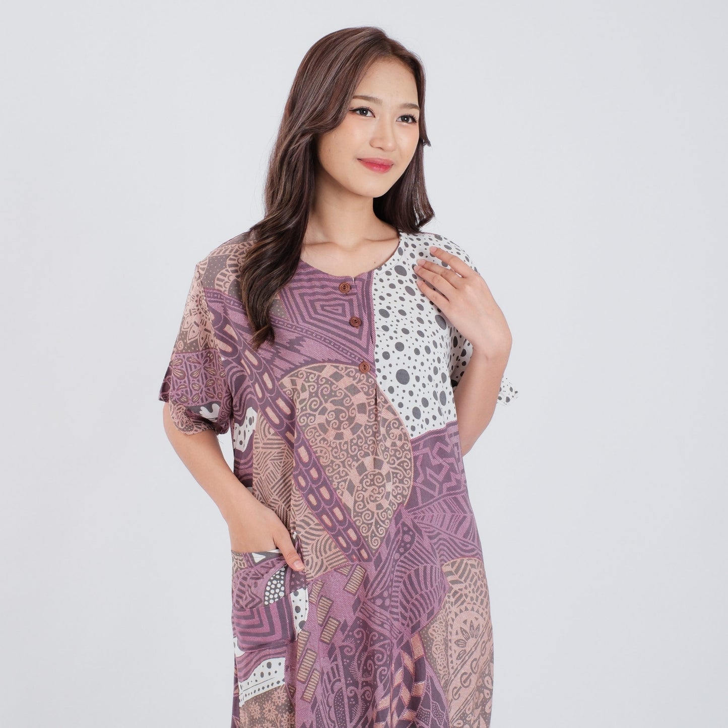 Daster Batik Kancing Rayon Premium - Batik Surya Teja (DKS 1-5)