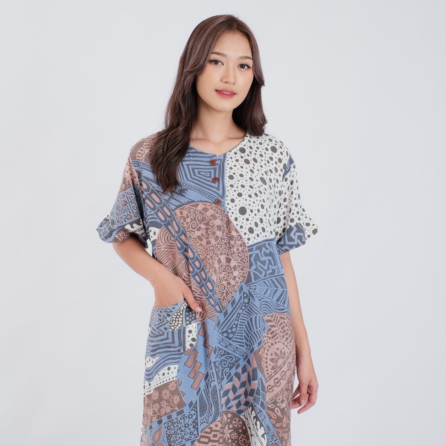 Daster Batik Kancing Rayon Premium - Batik Surya Teja (DKS 1-5)