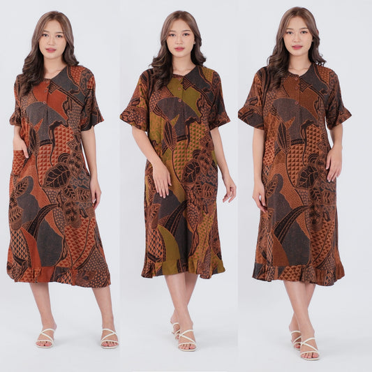 Daster Batik Kancing Rayon Premium - Batik Surya Teja (DKL 1-5)