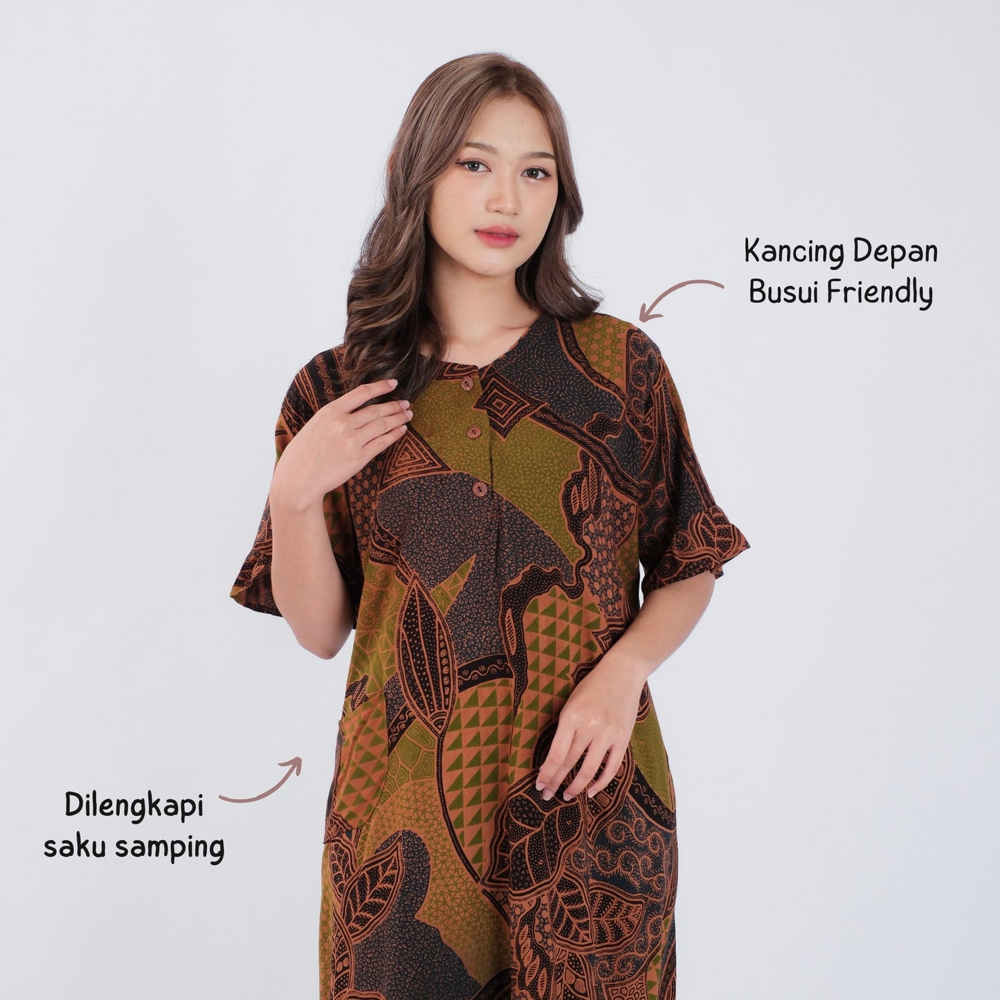 Daster Batik Kancing Rayon Premium - Batik Surya Teja (DKL 1-5)