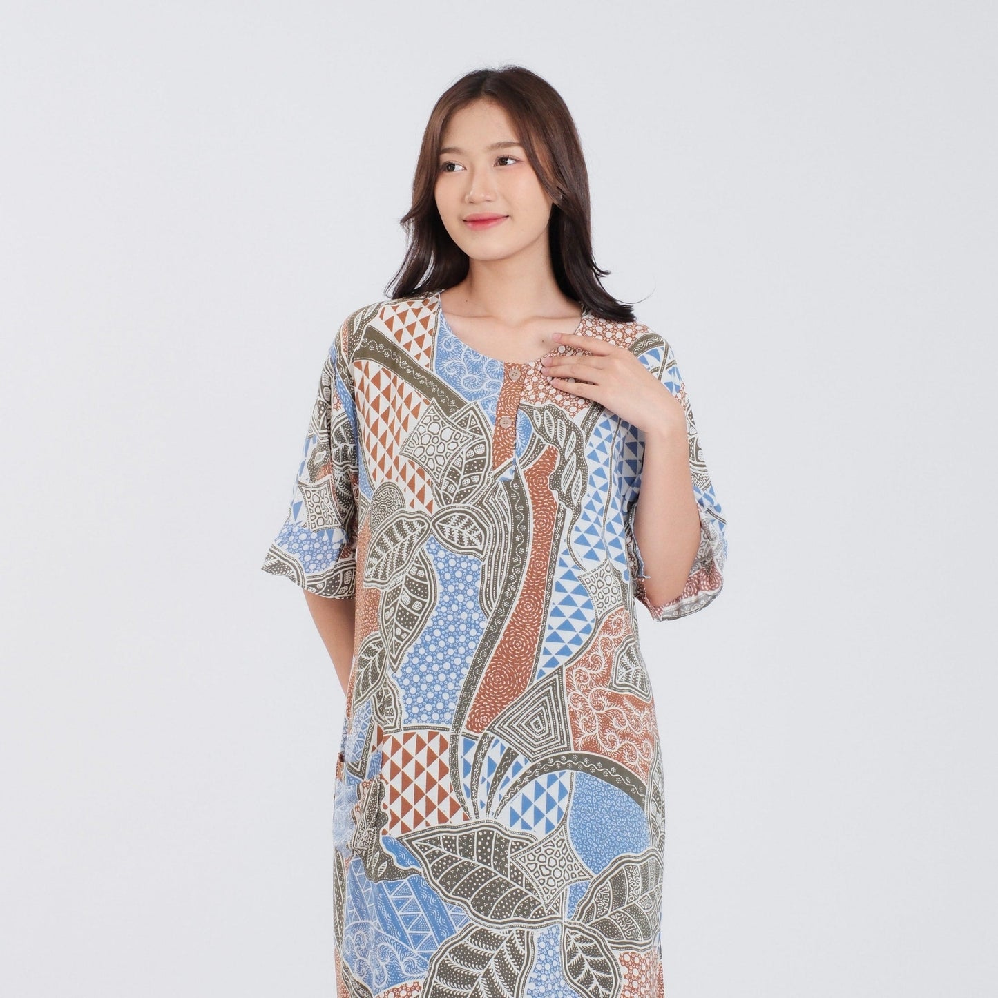 Daster Batik Kancing Rayon Premium - Batik Surya Teja (DKS 11-15)