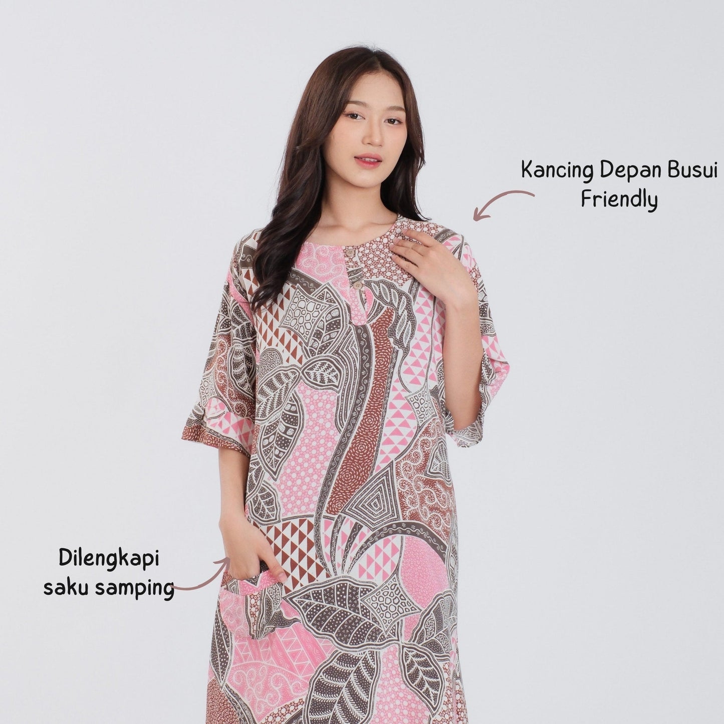 Daster Batik Kancing Rayon Premium - Batik Surya Teja (DKS 11-15)