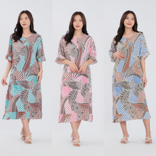 Daster Batik Kancing Rayon Premium - Batik Surya Teja (DKS 11-15)
