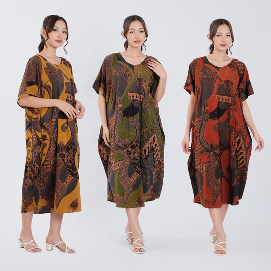 Daster Kelelawar Batik Rayon Premium - Batik Surya Teja (DLL 6-10)