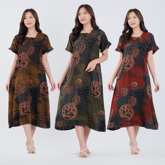 Daster Batik Kerut Rayon Premium - Batik Surya Teja (DSL 11-15)