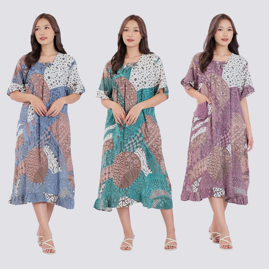 Daster Batik Kerut Rayon Premium - Batik Surya Teja (DSS 6-10)