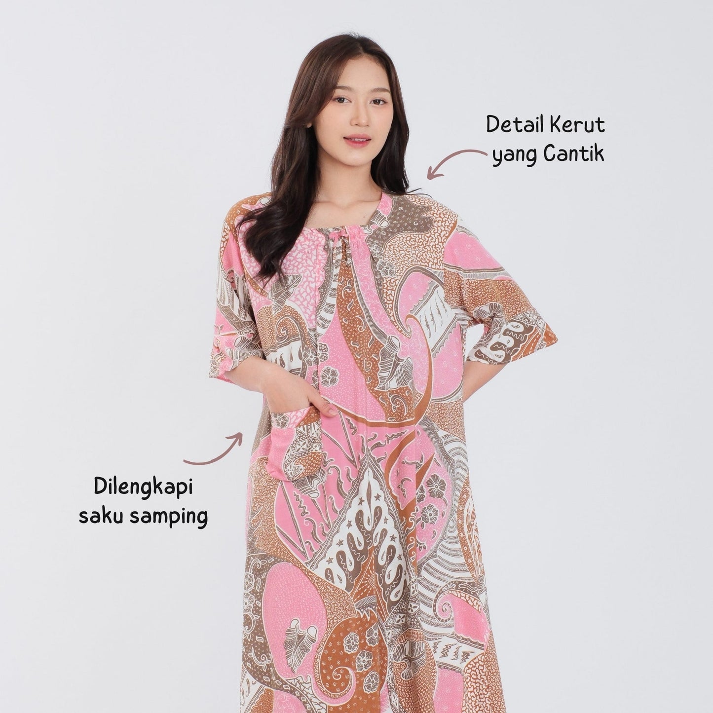 Daster Batik Kerut Rayon Premium - Batik Surya Teja (DSS 16-20)
