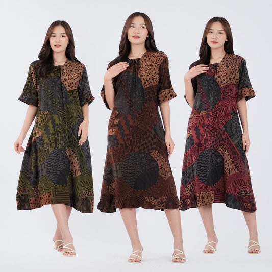 Daster Batik Kerut Rayon Premium - Batik Surya Teja (DSL 6-10)