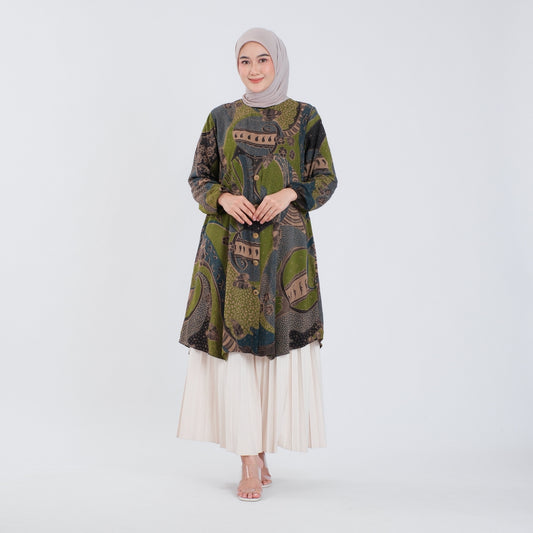 Atasan Wanita Tunik Batik Rayon Premium - Batik Surya Teja (TL 1-3)
