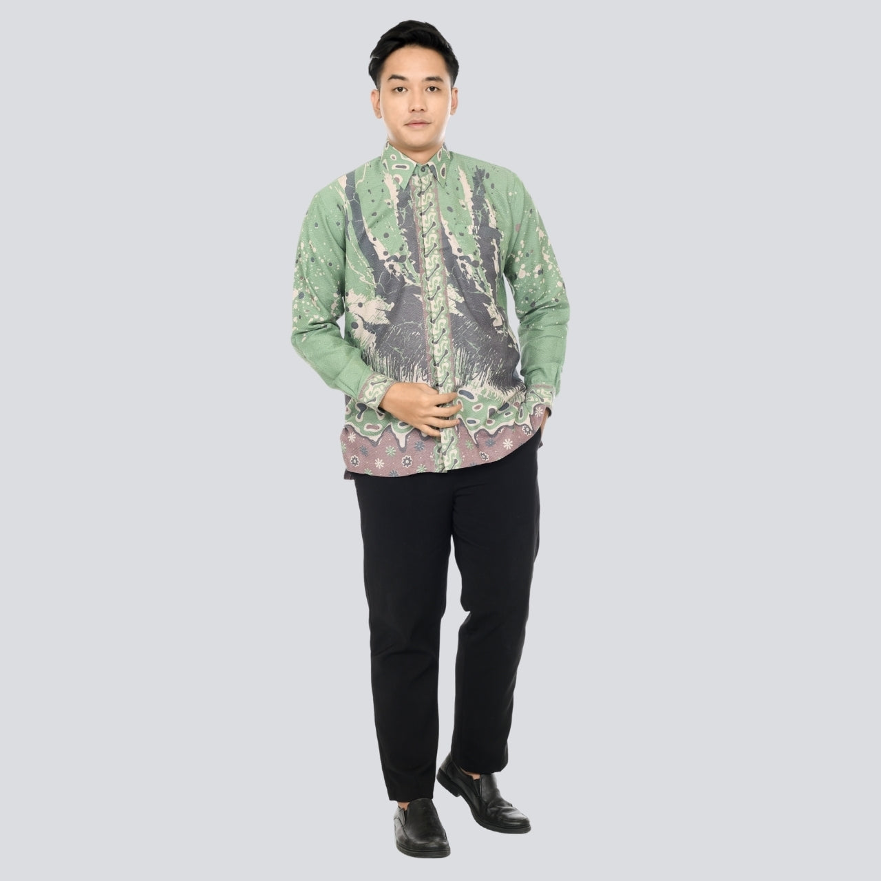 Kemeja Batik Pria Lengan Panjang Dobby Premium Lapis Furing - Batik Surya Teja (KDPA 1-5)