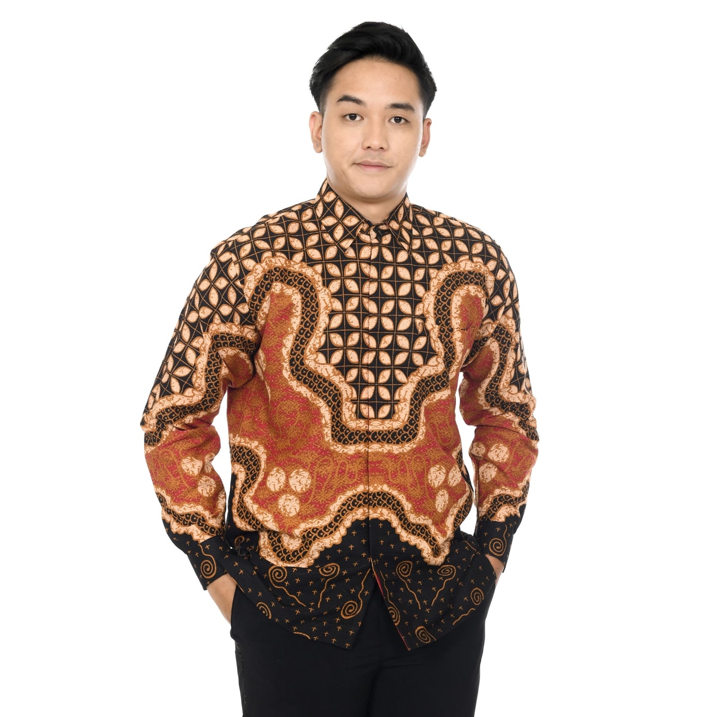 Kemeja Batik Pria Lengan Panjang Dobby Premium Lapis Furing - Batik Surya Teja (KDPA 1-5)