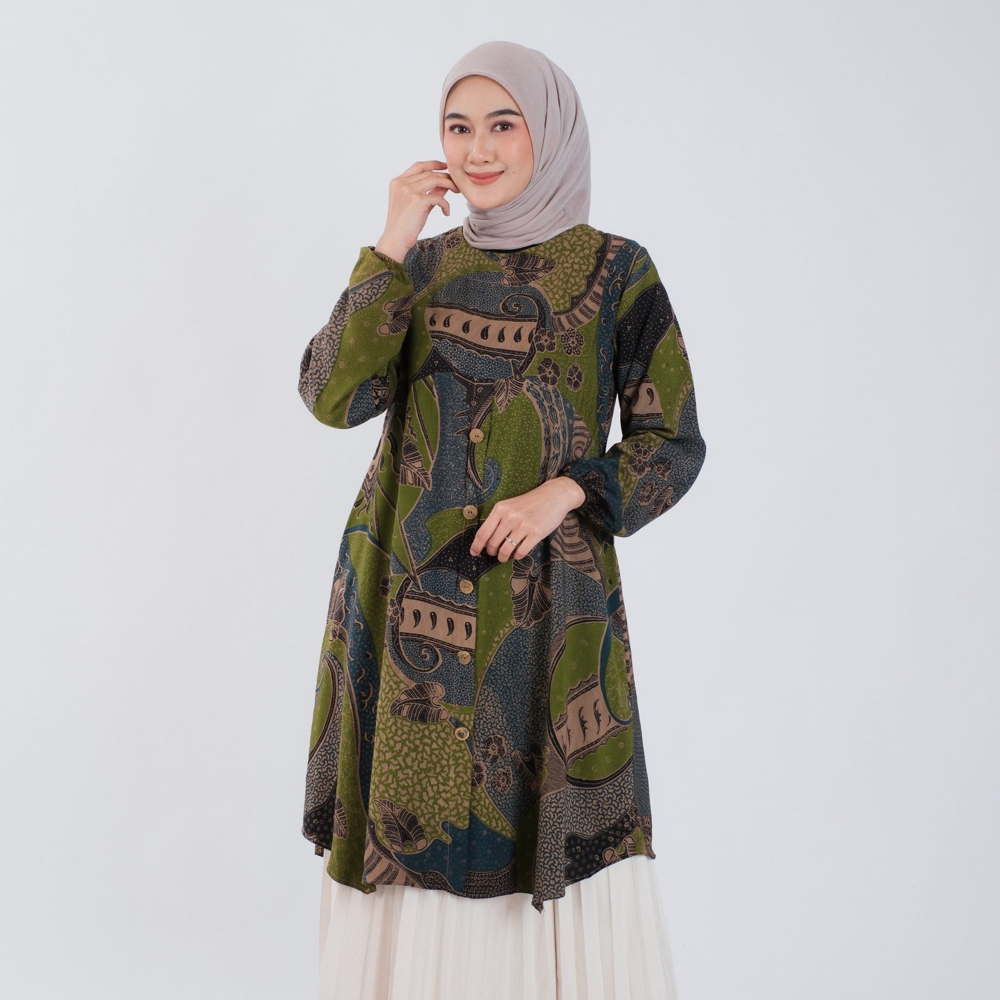 Atasan Wanita Tunik Batik Rayon Premium - Batik Surya Teja (TL 1-3)