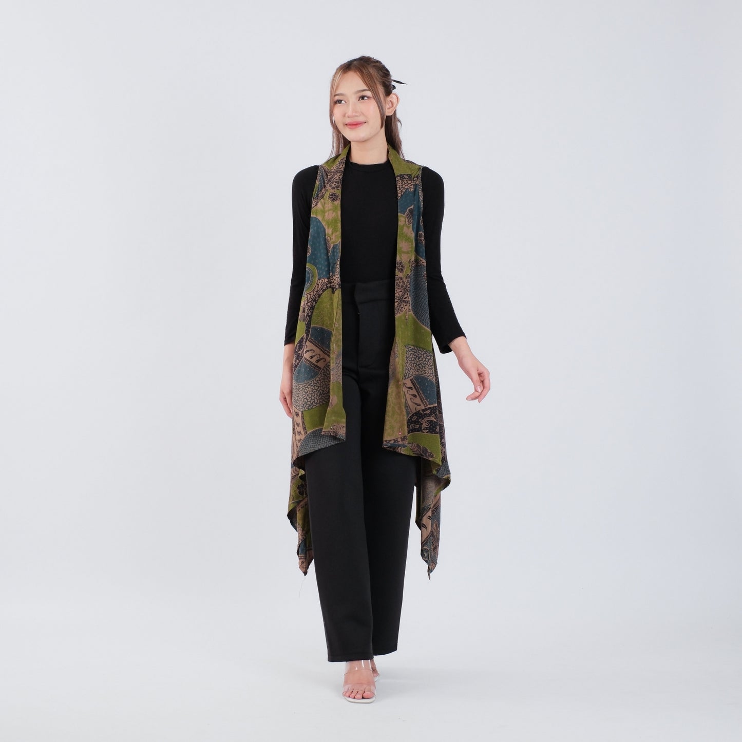 Outer Batik Tanpa Lengan Modern Wanita Rayon Premium - Batik Surya Teja (OB 1-3)