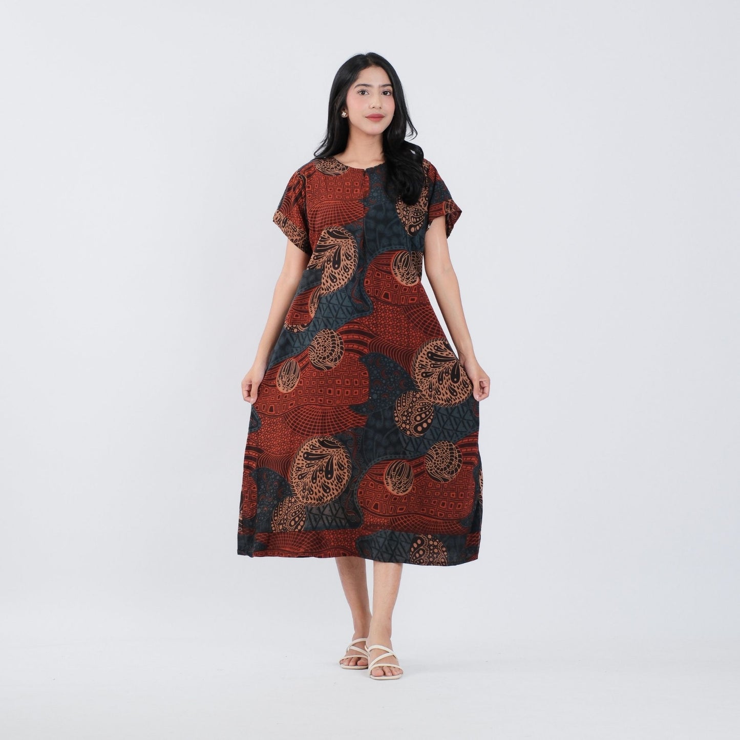Daster Batik Resleting Rayon Premium - Batik Surya Teja (DL 16-20)