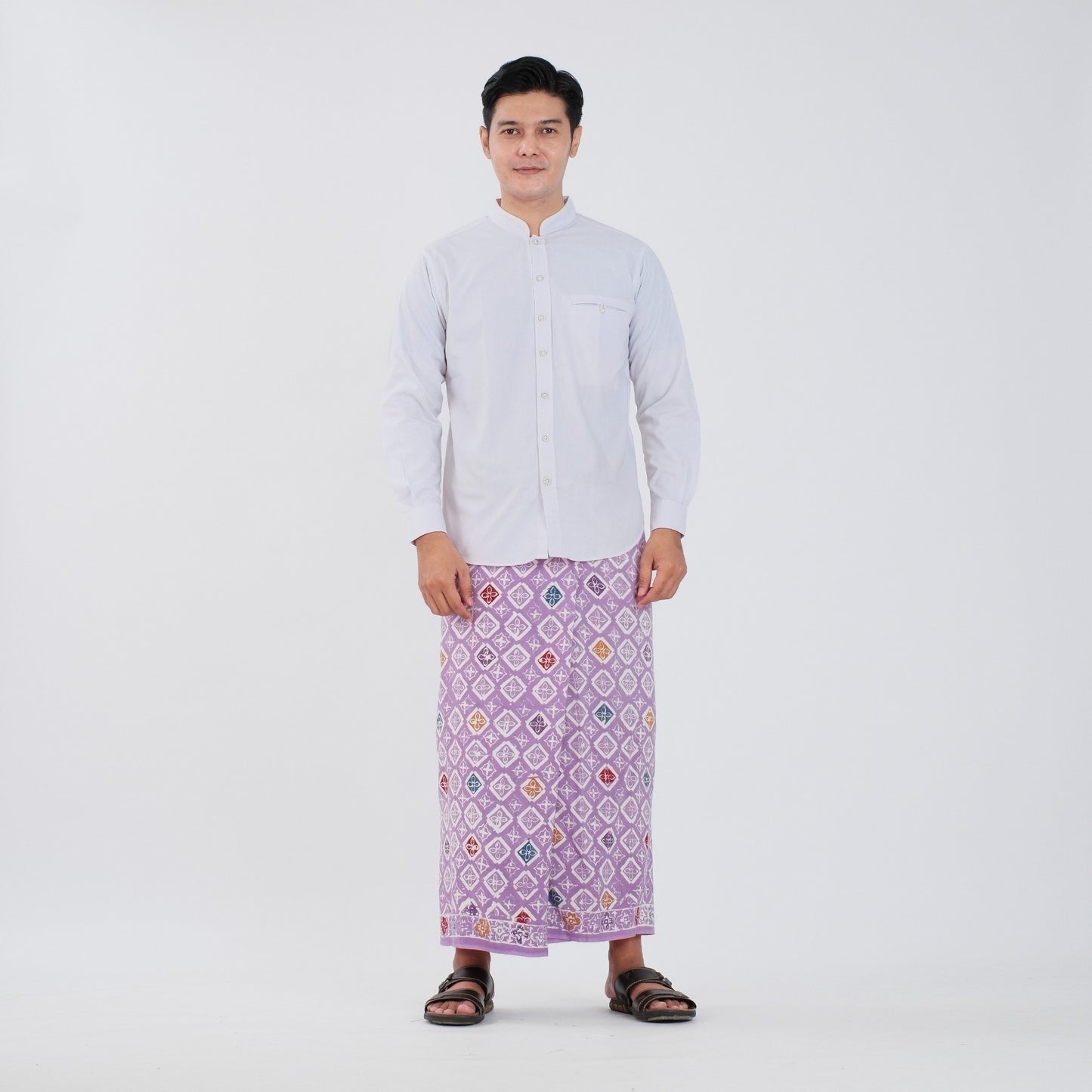 Sarung Batik Cap Lavender Colet Rayon Premium - Batik Surya Teja (SPC 5-20)