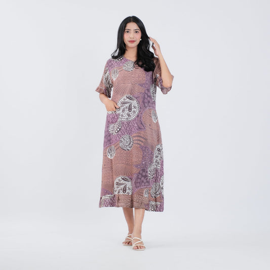 Daster Batik Resleting Rayon Premium - Batik Surya Teja (DAB 1-5)
