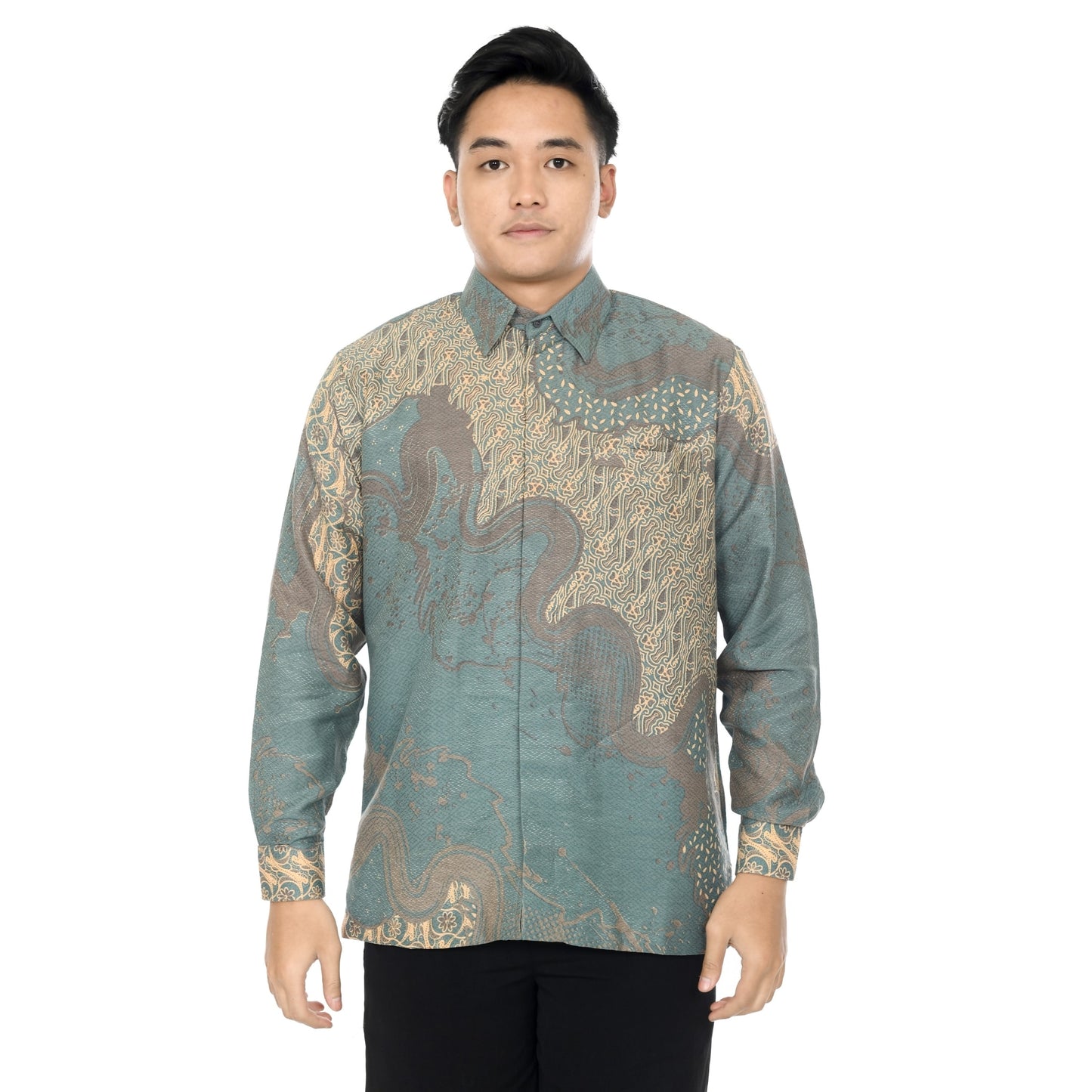 Kemeja Batik Pria Lengan Panjang Dobby Premium Lapis Furing - Batik Surya Teja (KDPA 6-10)