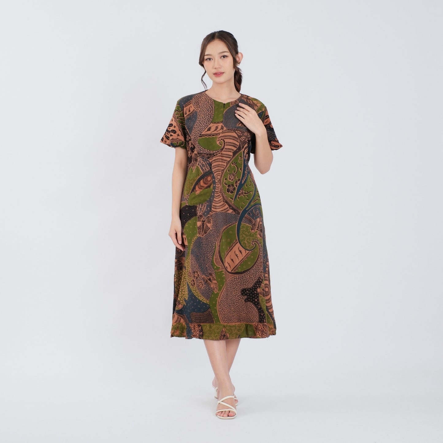 Daster Batik Resleting Rayon Premium - Batik Surya Teja (DL 6-10)